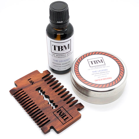 Artisanal Oil, Balm, and Comb Kit